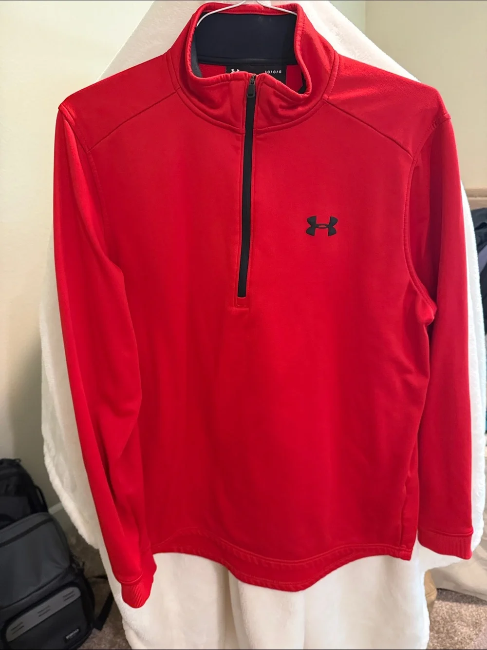 Under Armour Red Long-Sleeve 1/4 Zip Performance Pullover